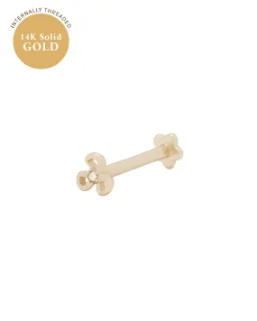 14K Solid Gold Chihiro Flower Stud