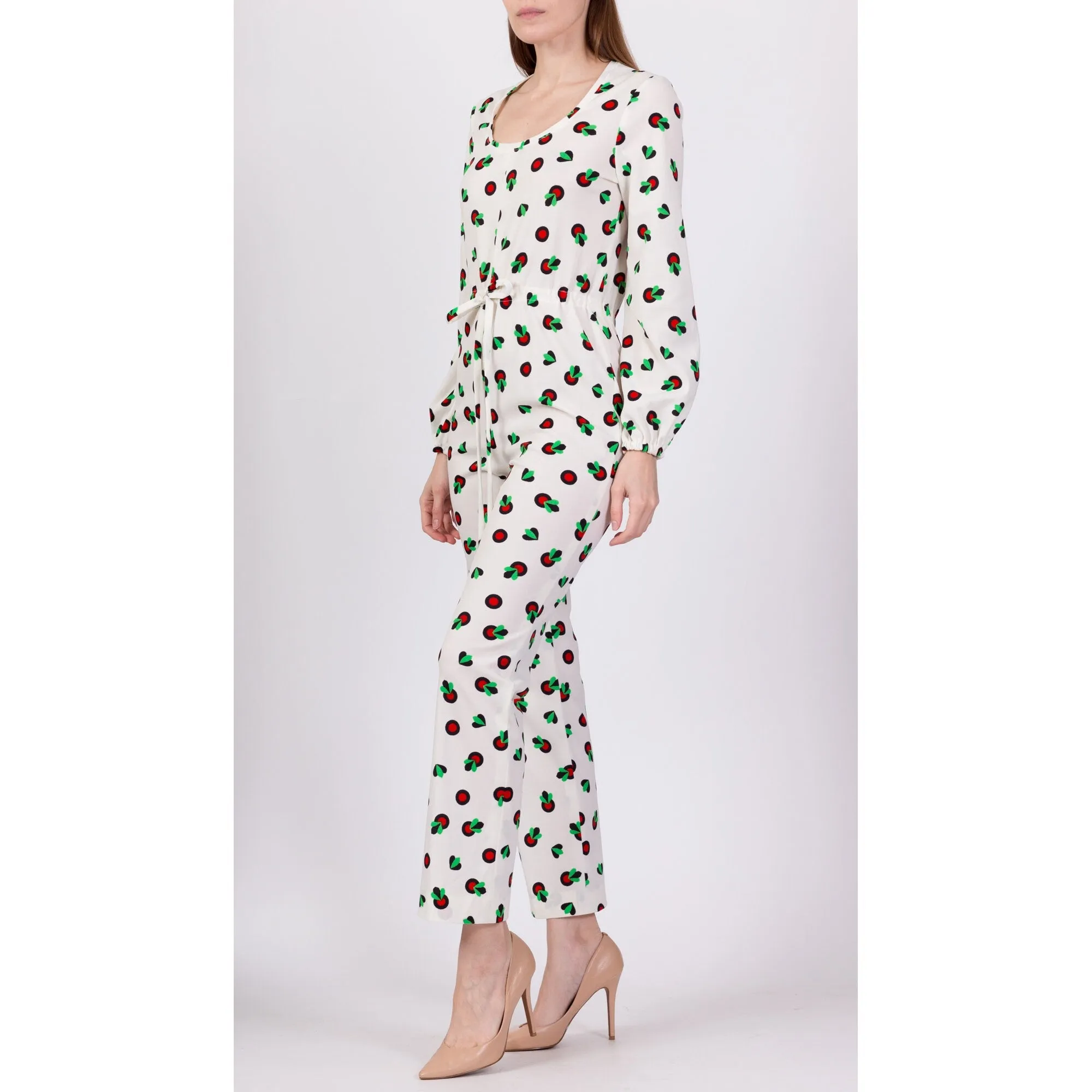 70s Novelty Fruit Print Jumpsuit - Medium