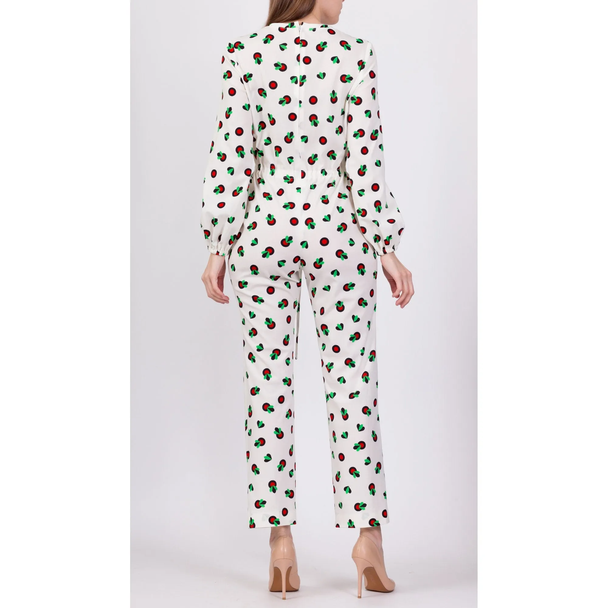 70s Novelty Fruit Print Jumpsuit - Medium