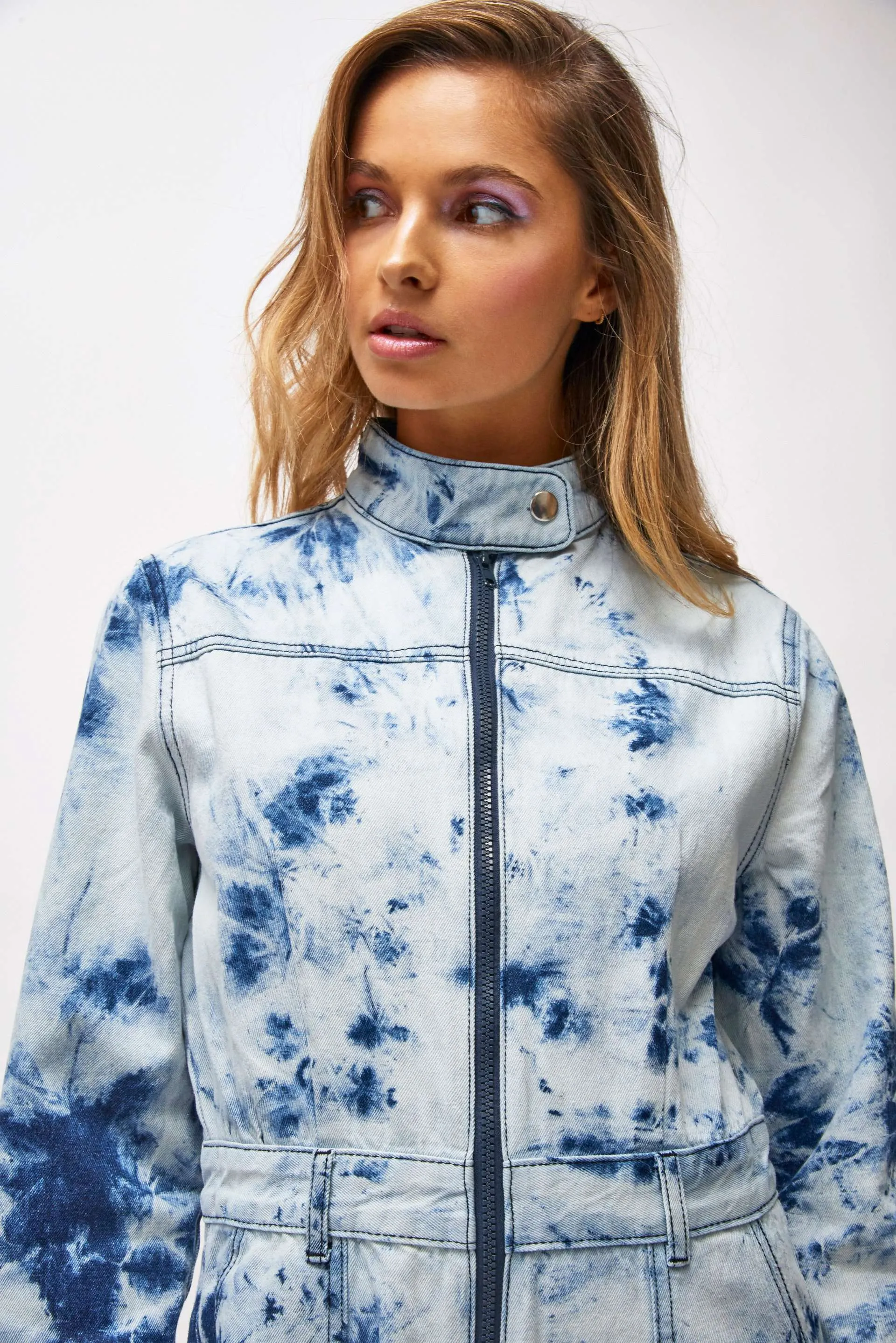 Acid Wash Blue Denim Boilersuit