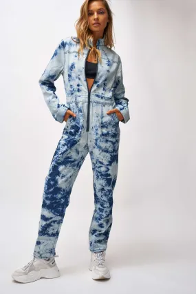 Acid Wash Blue Denim Boilersuit