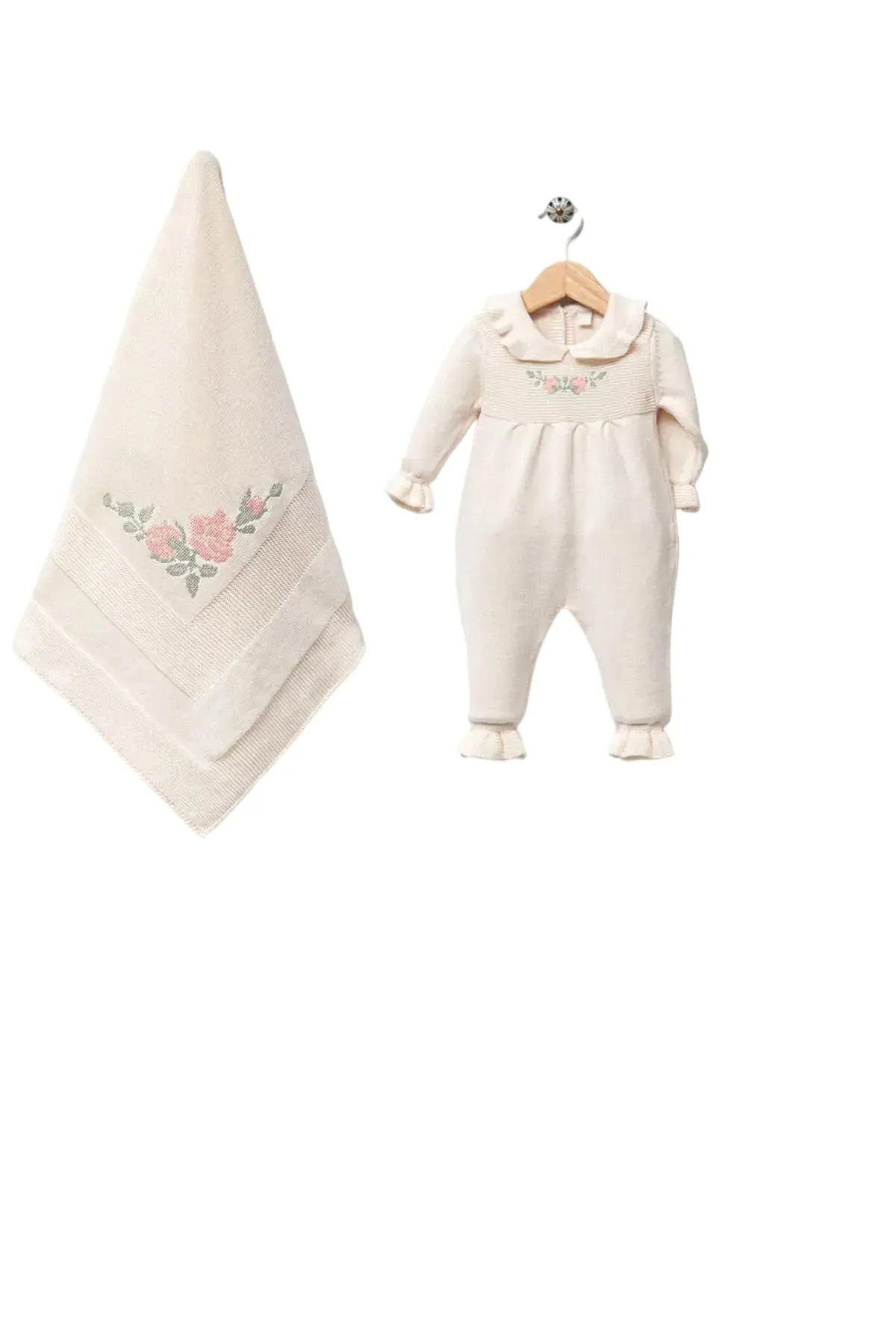 Alicia Cream Newborn Knitwear Coming Home Set (5 Pcs)