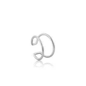 Ania Haie Modern Ear Cuff - Silver