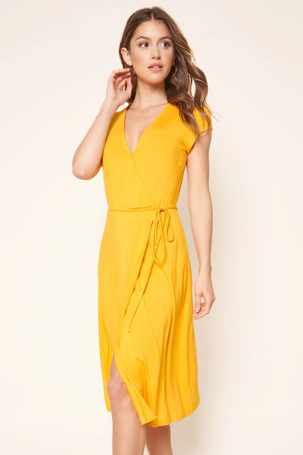 Annecy Jersey Knit Midi Wrap Dress