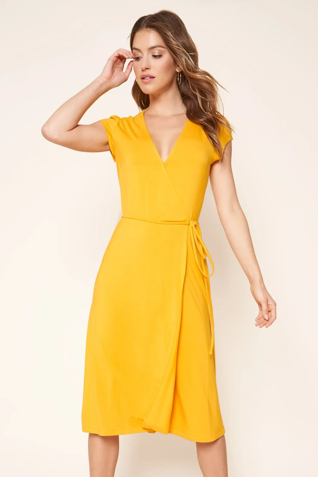 Annecy Jersey Knit Midi Wrap Dress