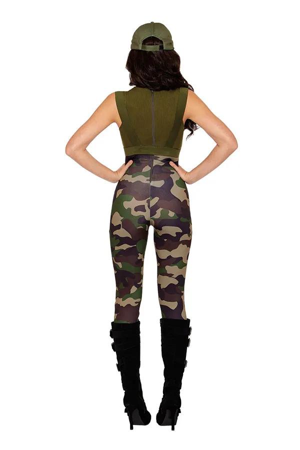 Army Brat Costume Set – 4-Piece Jumpsuit, Harness, Hat & Dog Tags