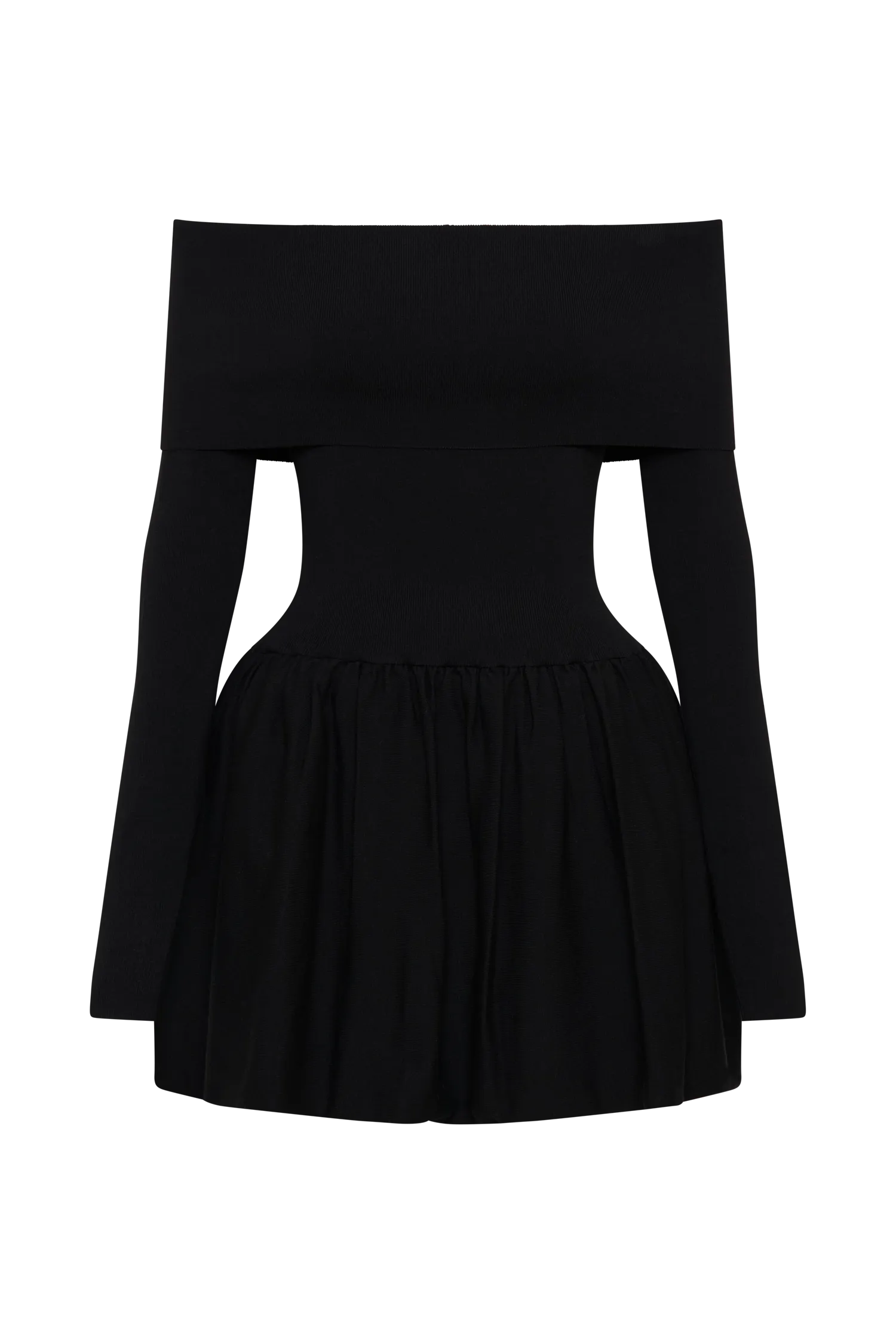 Atlanta Long Sleeve Mini Dress - Black