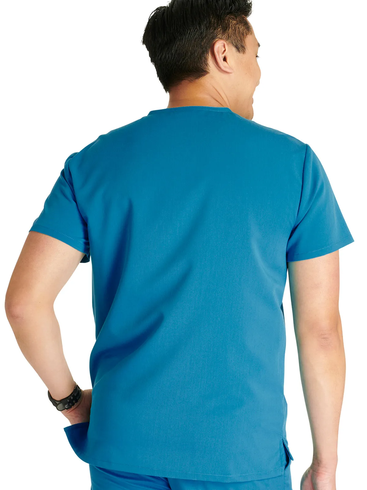 Atmos - Men's V-Neck Zip Pocket Scrub Top