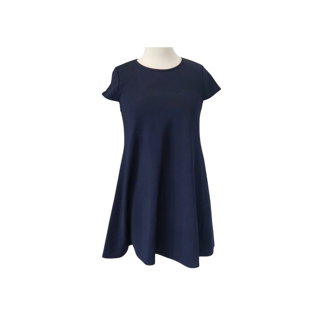 Atmosphere Navy Cap-sleeves Knit Knee-length Dress | Gently Used |