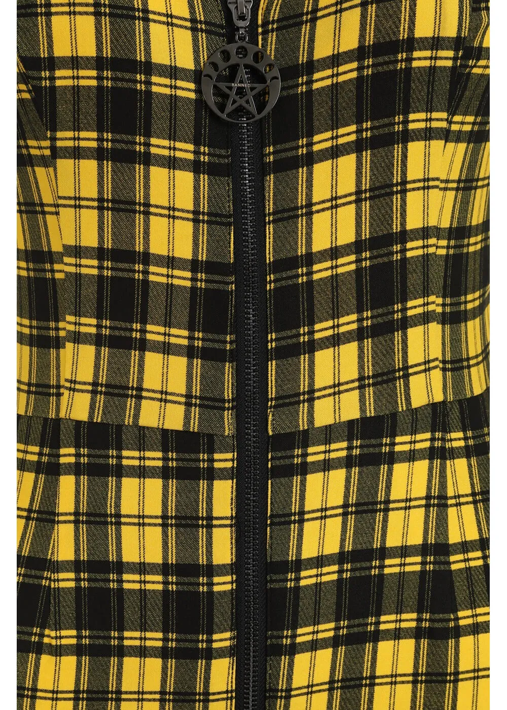 Banned Lenore Tartan 80's Jumpsuit Yellow