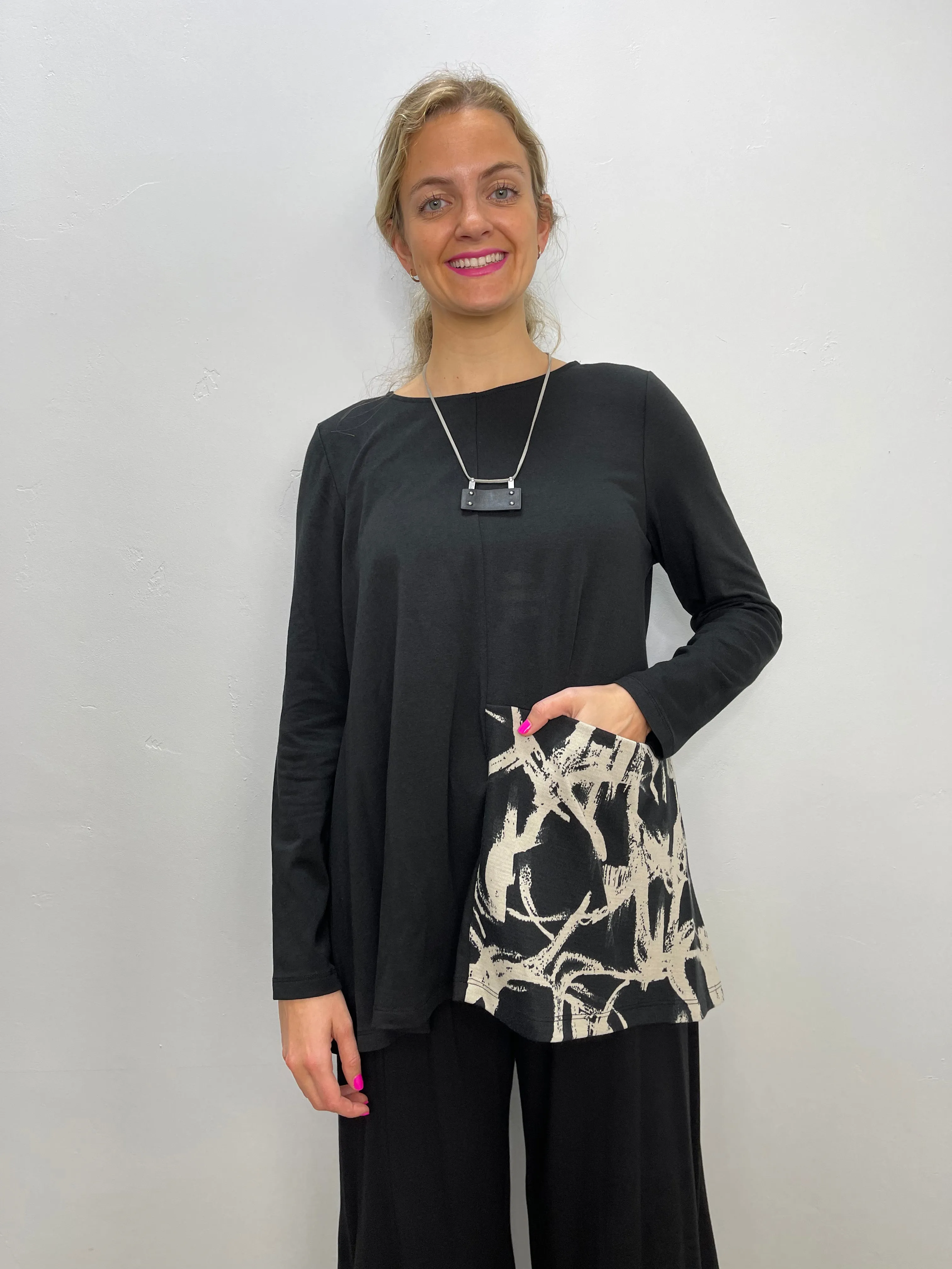 Black Long Sleeve Palmer Tunic