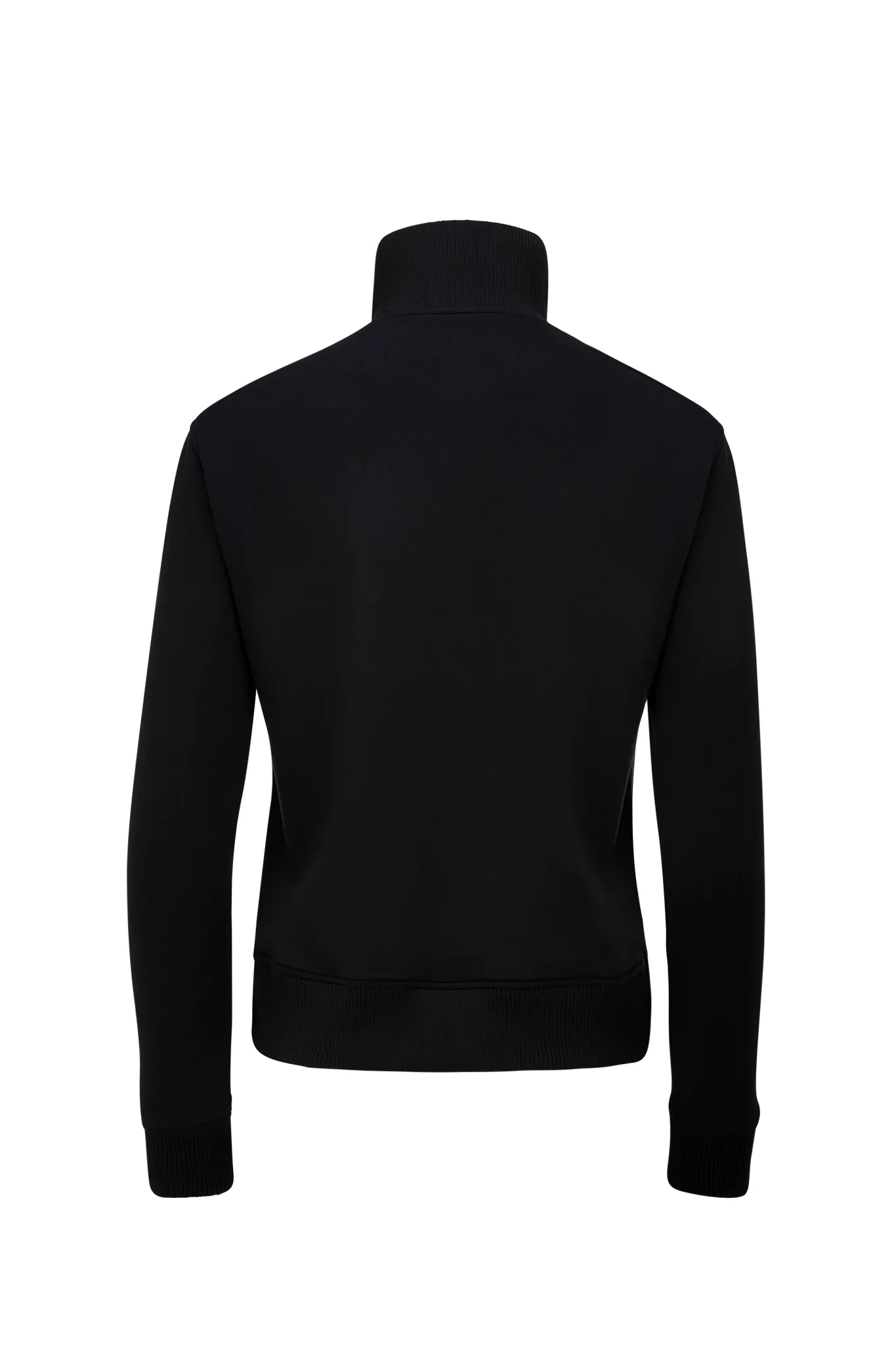 Black Women's Tech Fleece Knit Collar Jacket