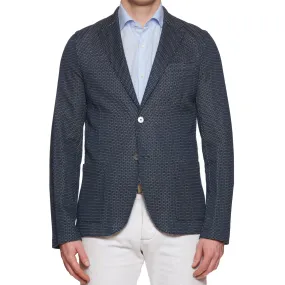 BOGLIOLI Milano Blueed Cotton Knit Blazer Jacket EU 50 NEW US 40 Slim Fit