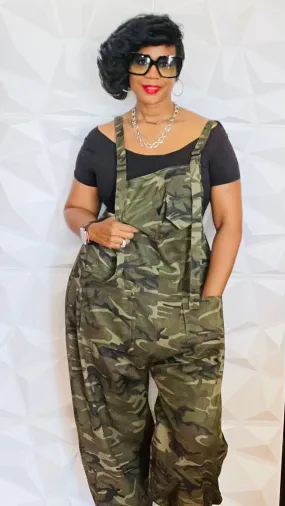 Camo on the go Romper/ overall