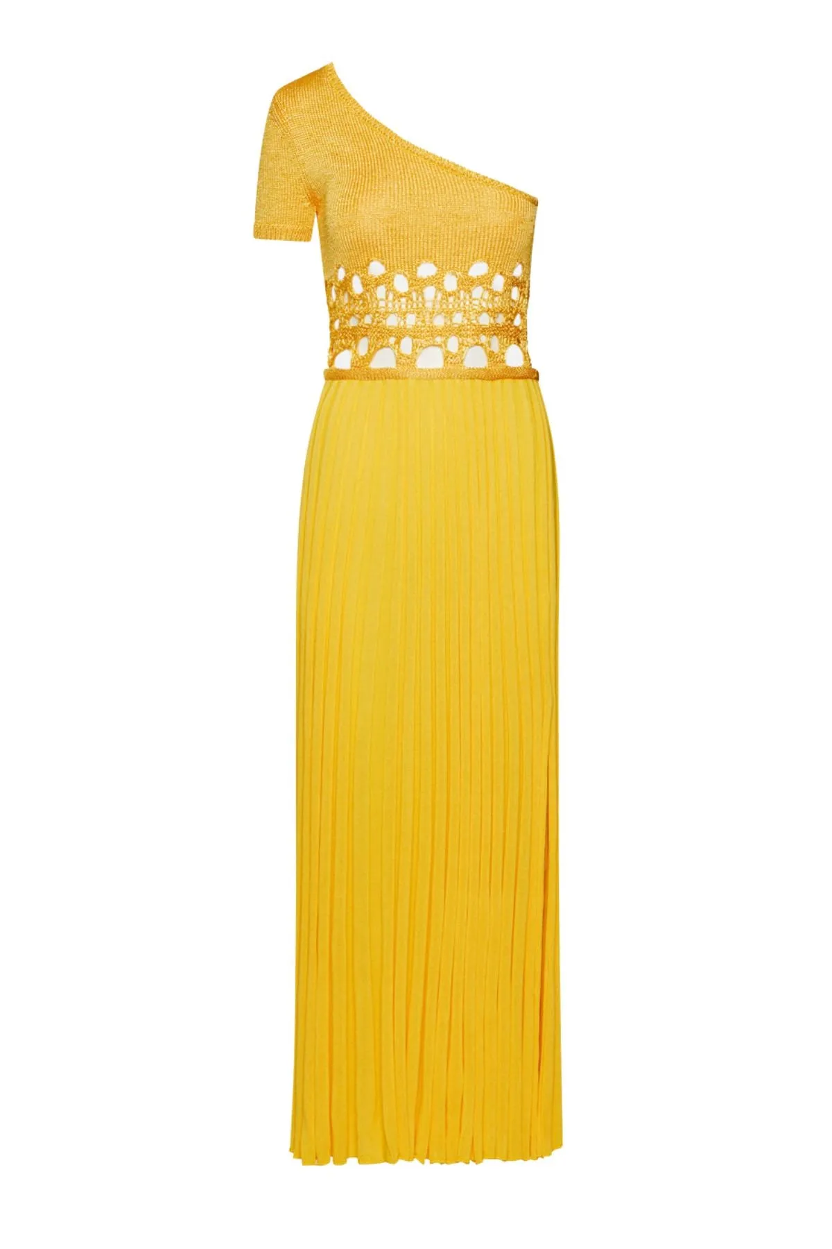 CHRISTOPHER ESBER Crochet One Shoulder Dress (Yellow) - RRP $970