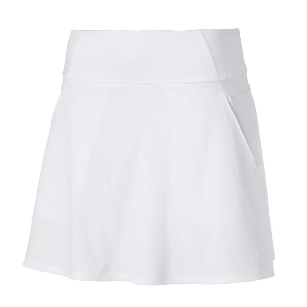 Cobra Puma PWRShape Solid Woven Skirt- White- 16"