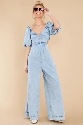 Daring Beauty Light Denim Jumpsuit