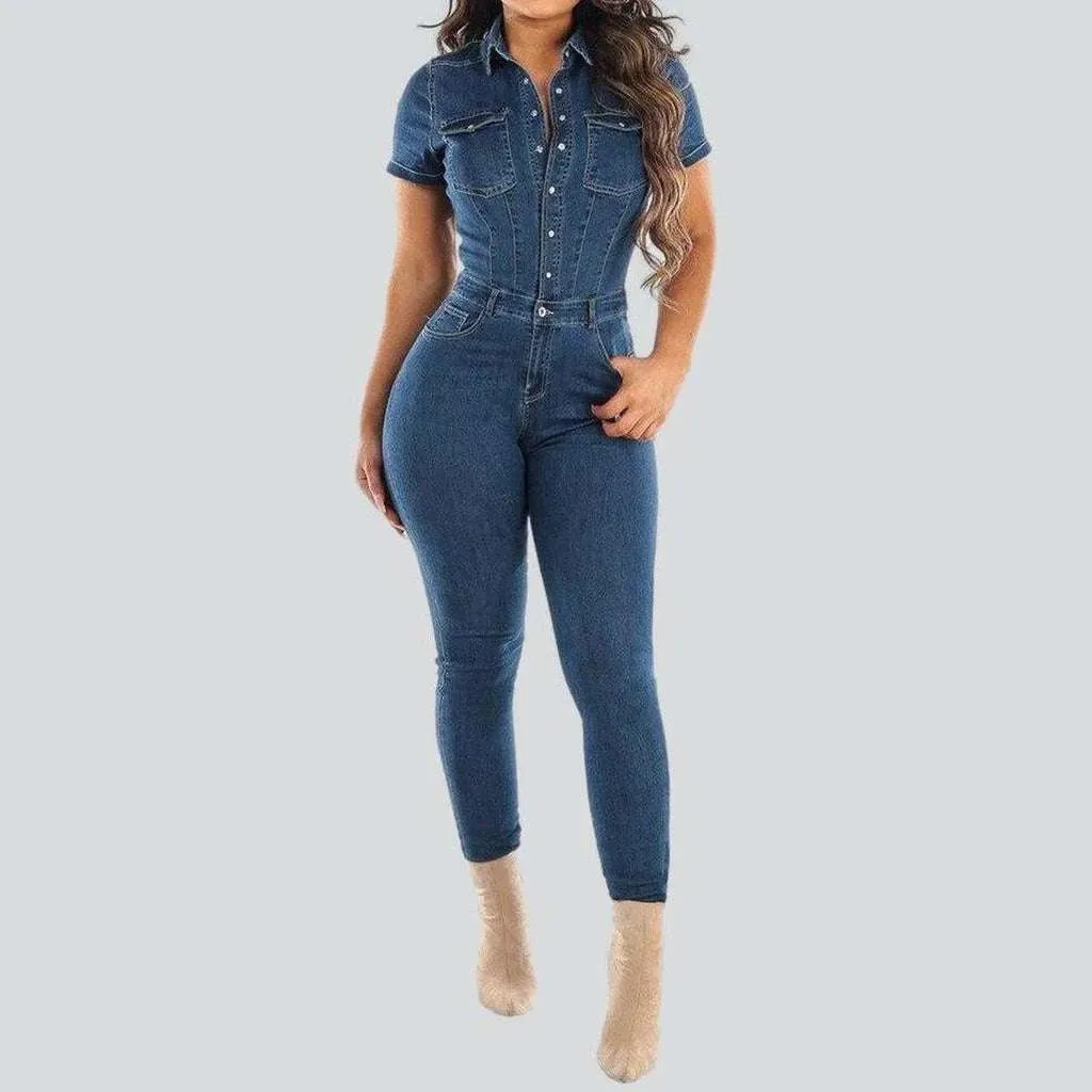 Denim jumpsuit for women