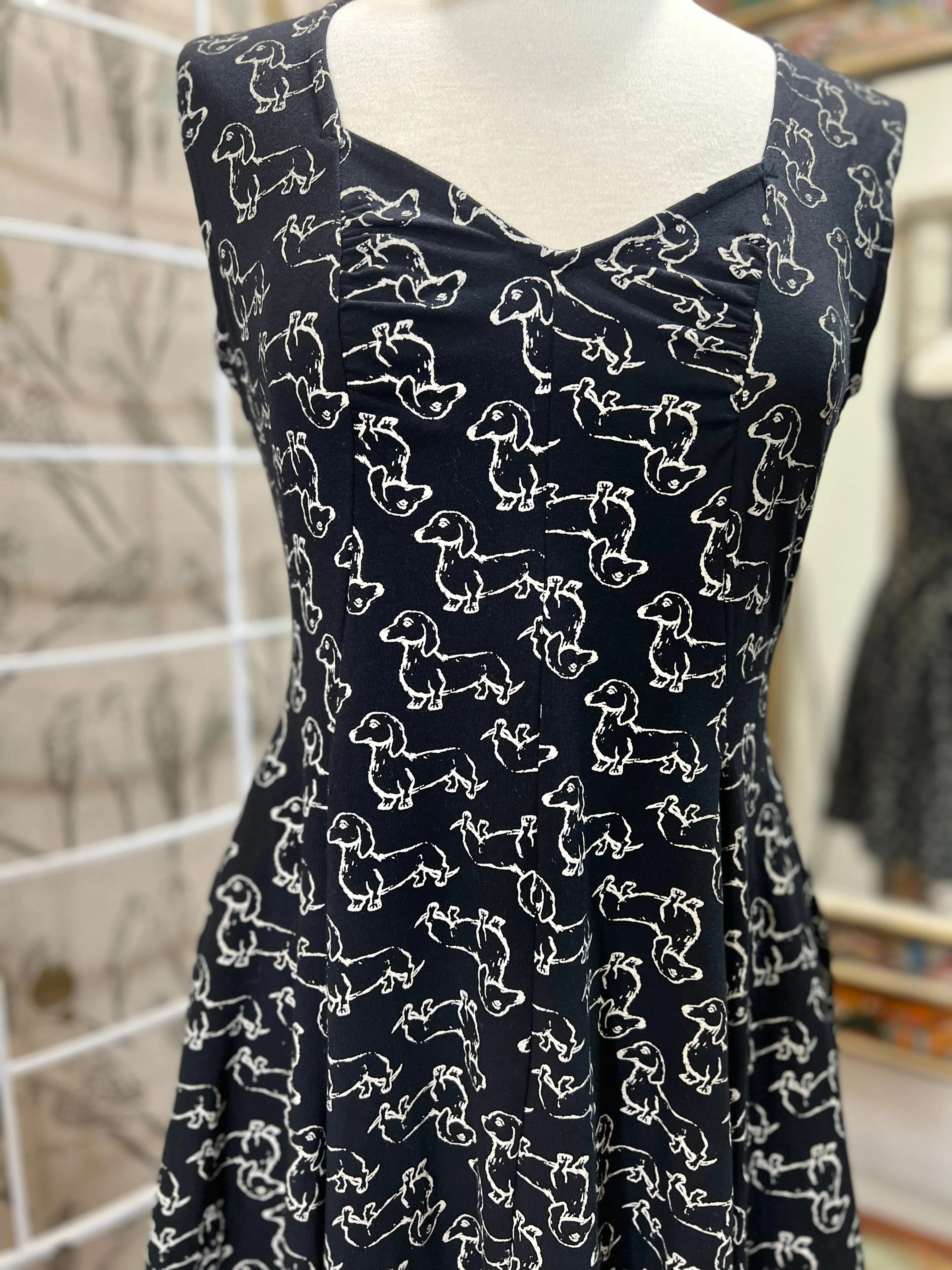 Desired Dress in Dachshund Print by Effie's Heart