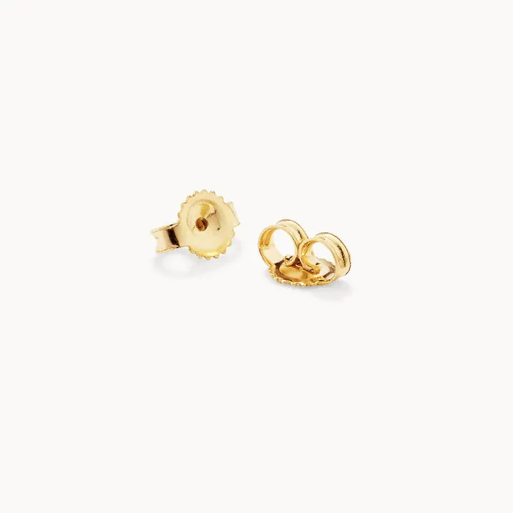 Diamond Paperclip Stud Earrings in 10k Gold