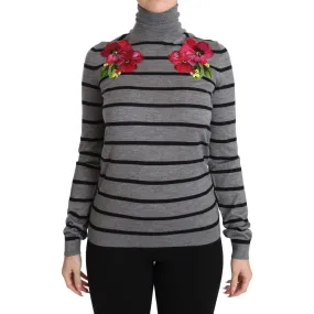 Dolce & Gabbana Elegant Embroidered Cashmere-Silk Sweater