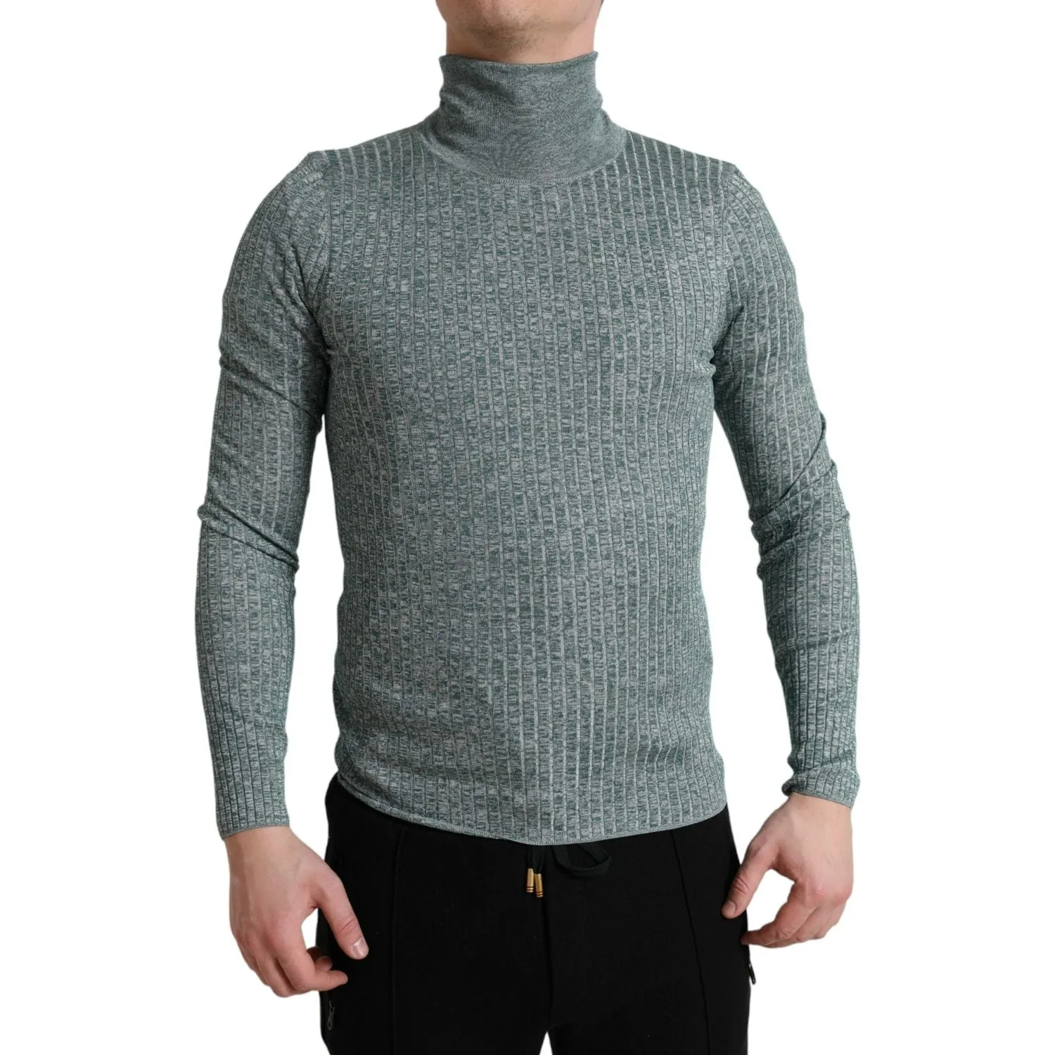 Dolce & Gabbana Elegant Green Turtleneck Pullover Sweater