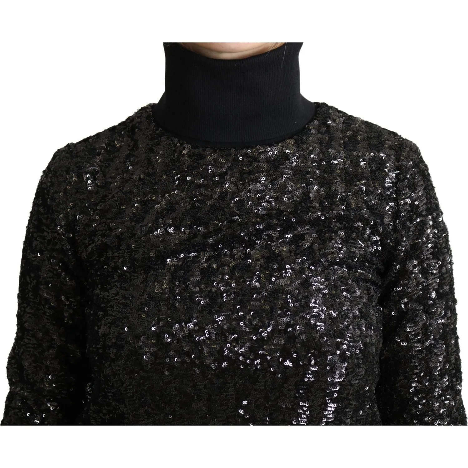 Dolce & Gabbana Elegant Sequined Turtleneck Sweater