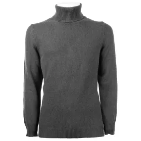 Emilio Romanelli Elegant Gray Cashmere Turtleneck Sweater