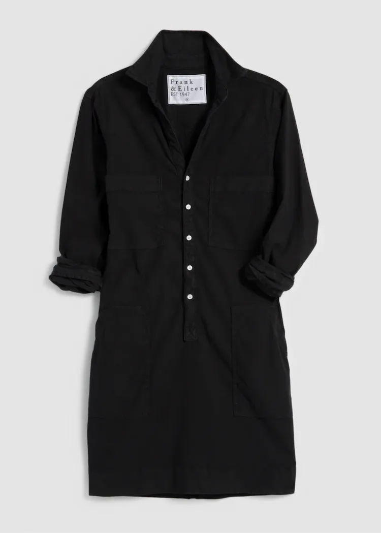 Frank & Eileen | Long Sleeve Playsuit Dress | Italian Performance Linen