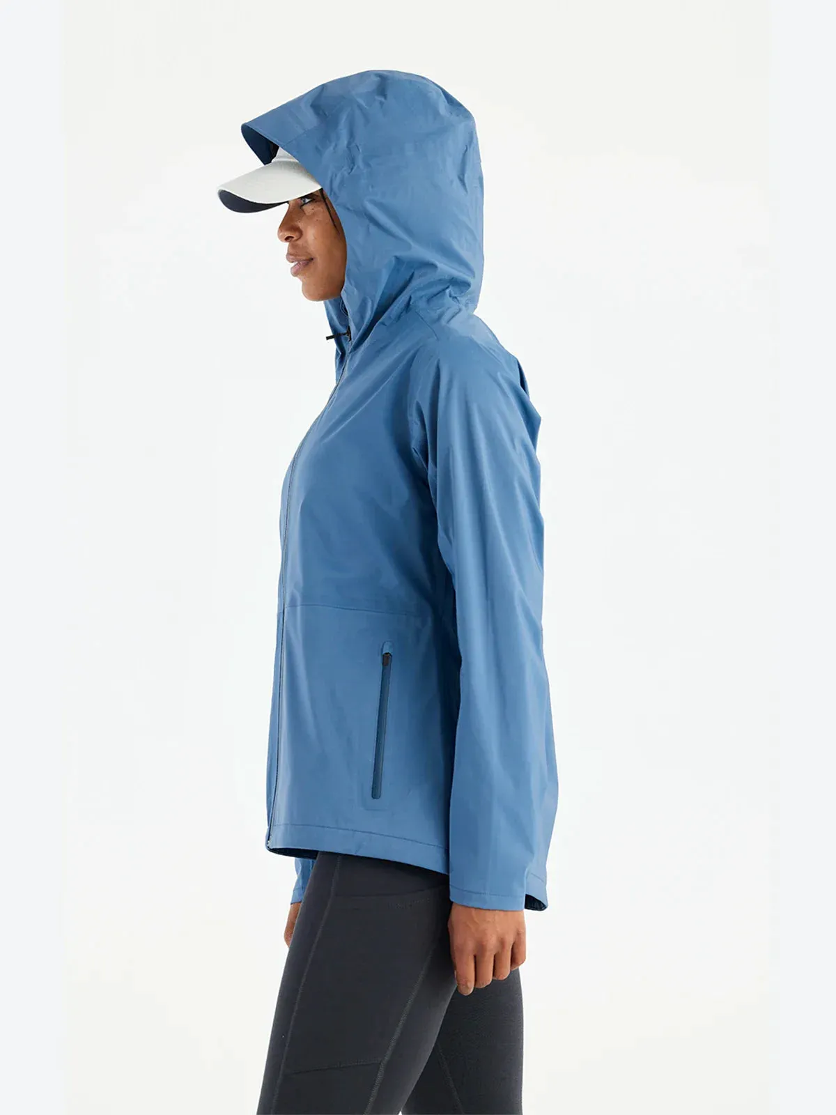 Free Fly Women's Cloudshield Rain Jacket in Heron Blue