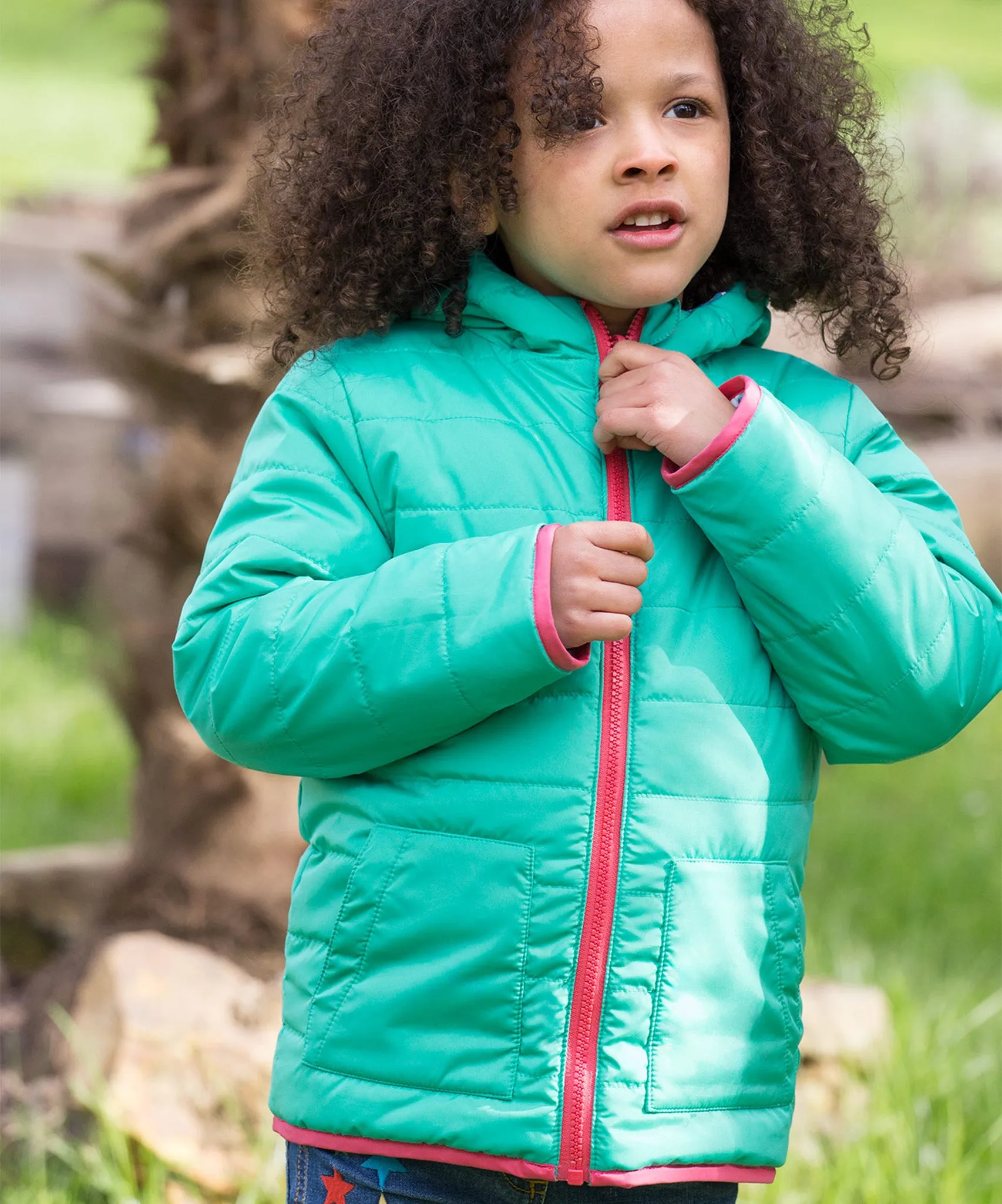 Frugi Reversible Toasty Trail Jacket - Wild Horses