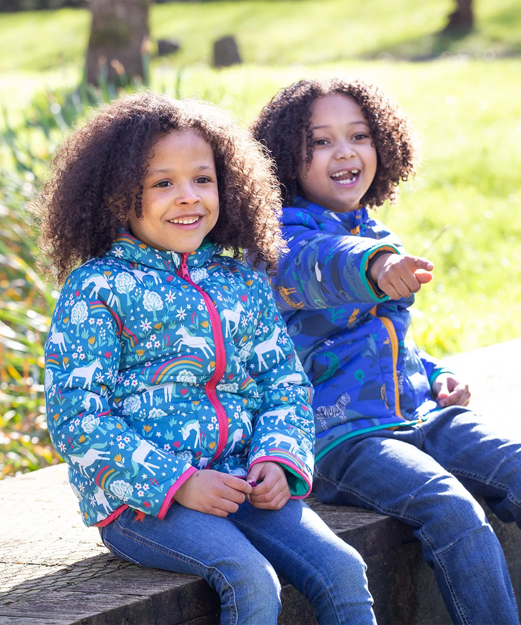 Frugi Reversible Toasty Trail Jacket - Wild Horses