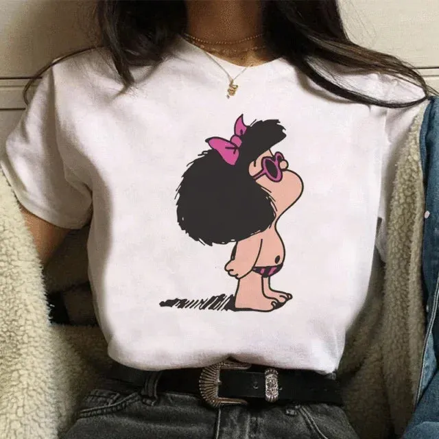 Funny Mafalda Harajuku Cartoon Blouse Top T-Shirt