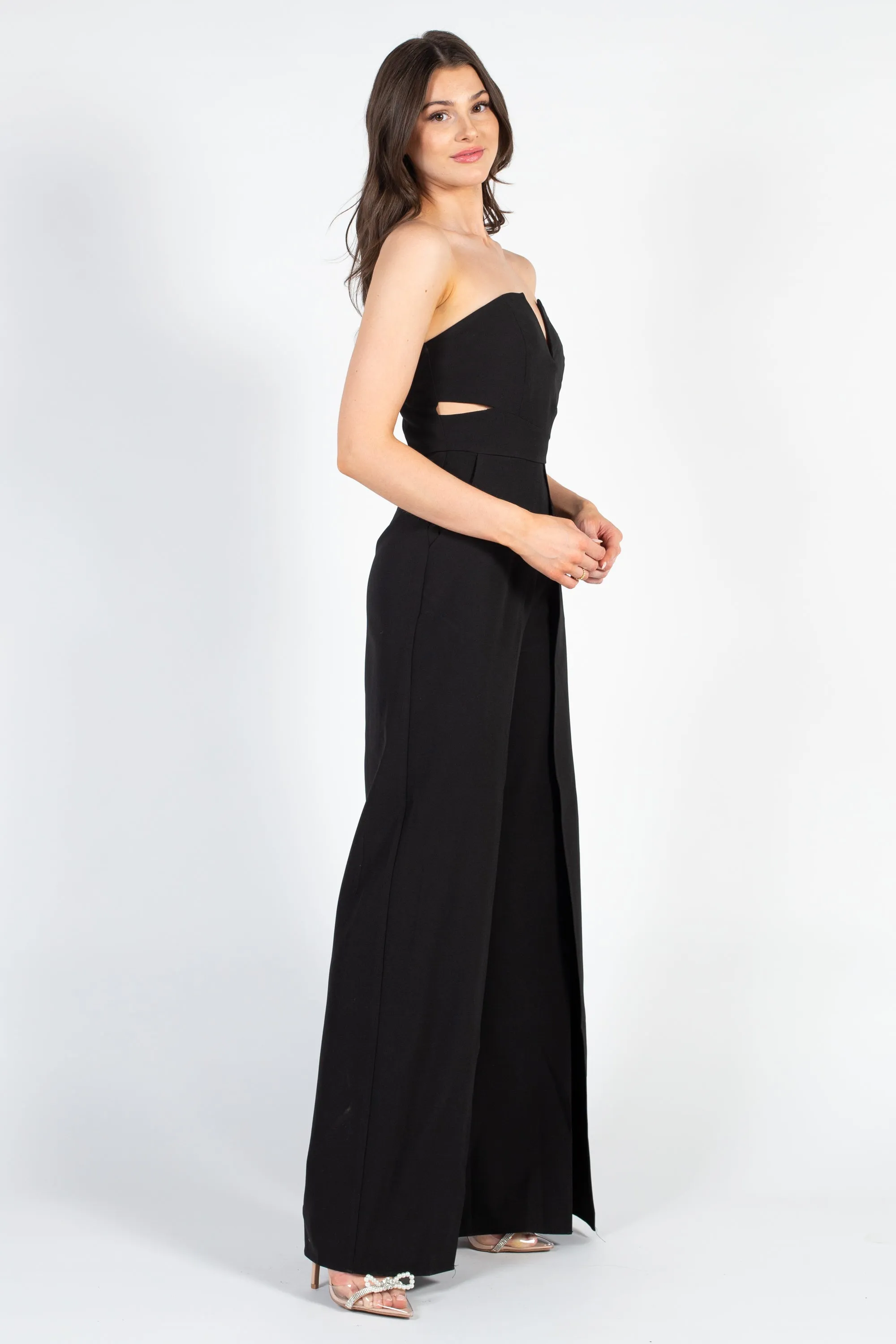 Haven Strapless Split Leg Jumpsuit