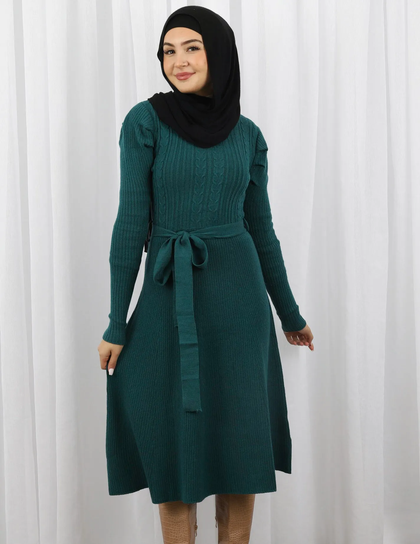 Julia Puff Sleeve Knit Dress