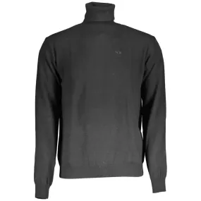 La Martina Black Wool Men Sweater