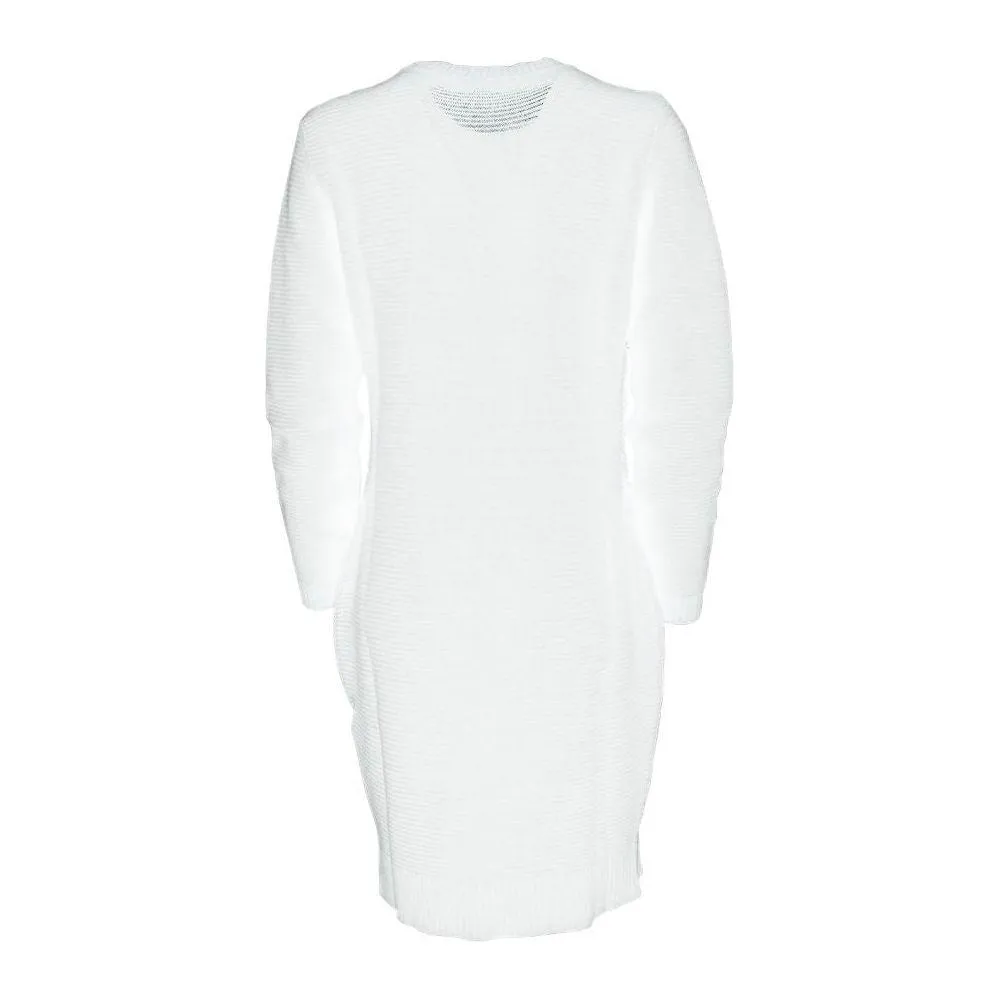 Love Moschino Chic Heart Pattern Knit Dress in White