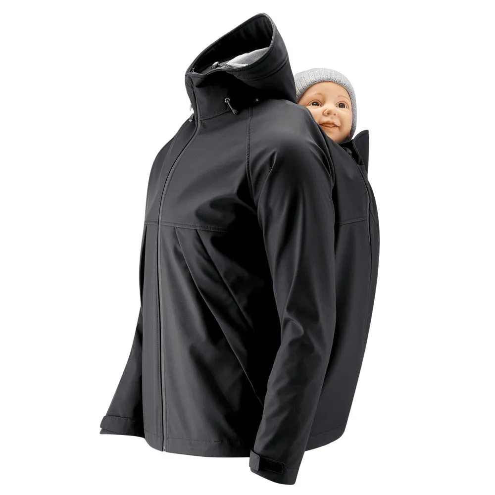 Mamalila Men's Softshell Allrounder Black Babywearing Jacket