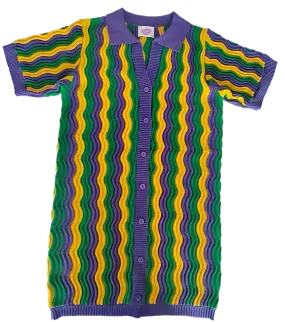 Mardi Gras Groovy Knit Dress