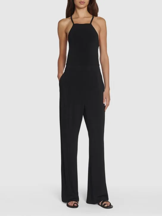 Max Mara   Agar viscose crepe crisscross jumpsuit 