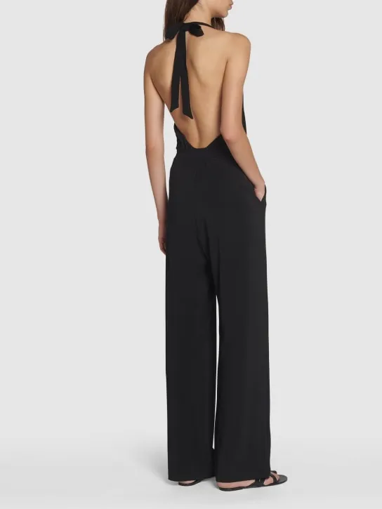 Max Mara   Nice viscose crepe halter neck jumpsuit 