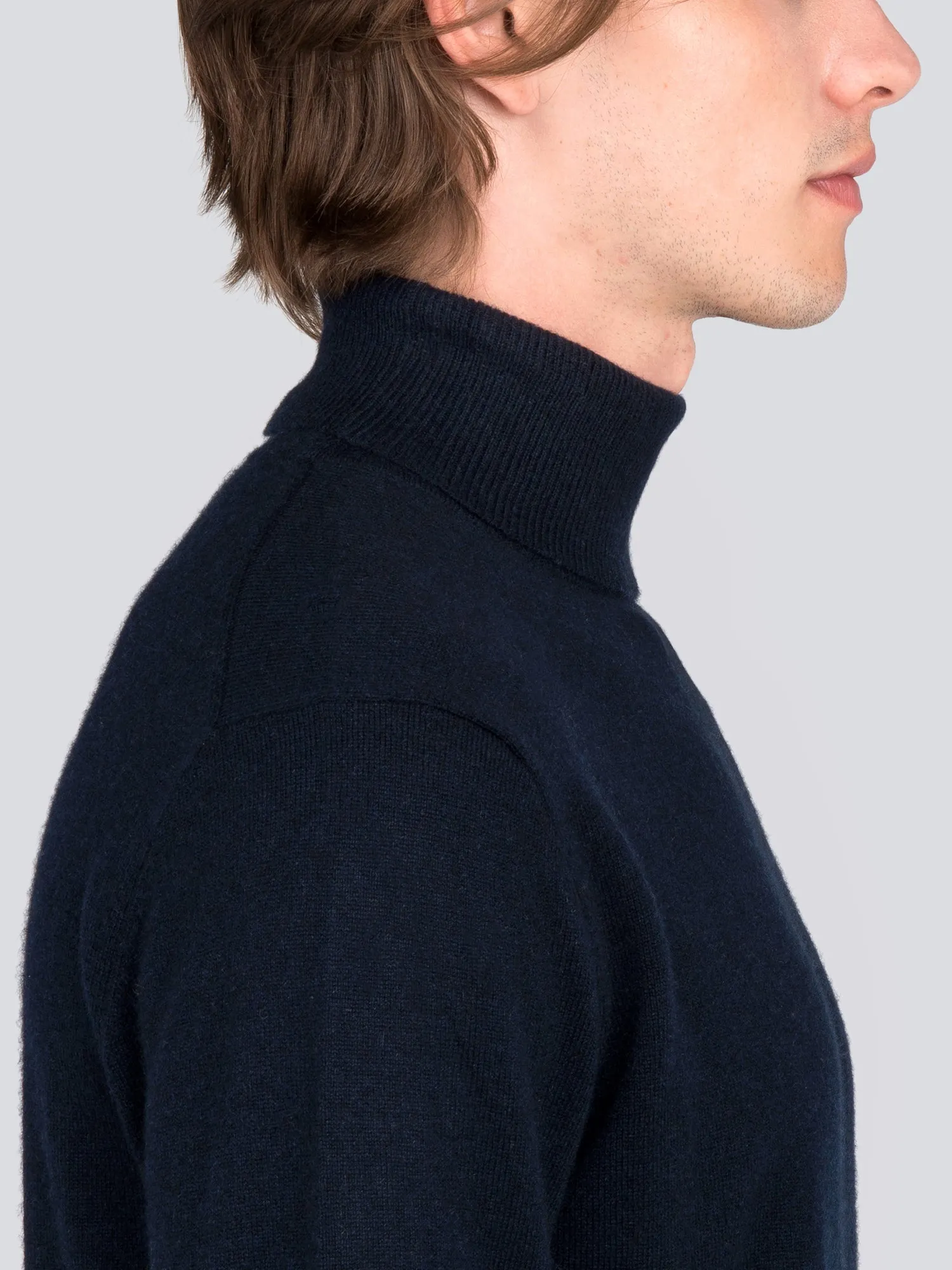 Men Turtleneck Sweater_Dark Navy