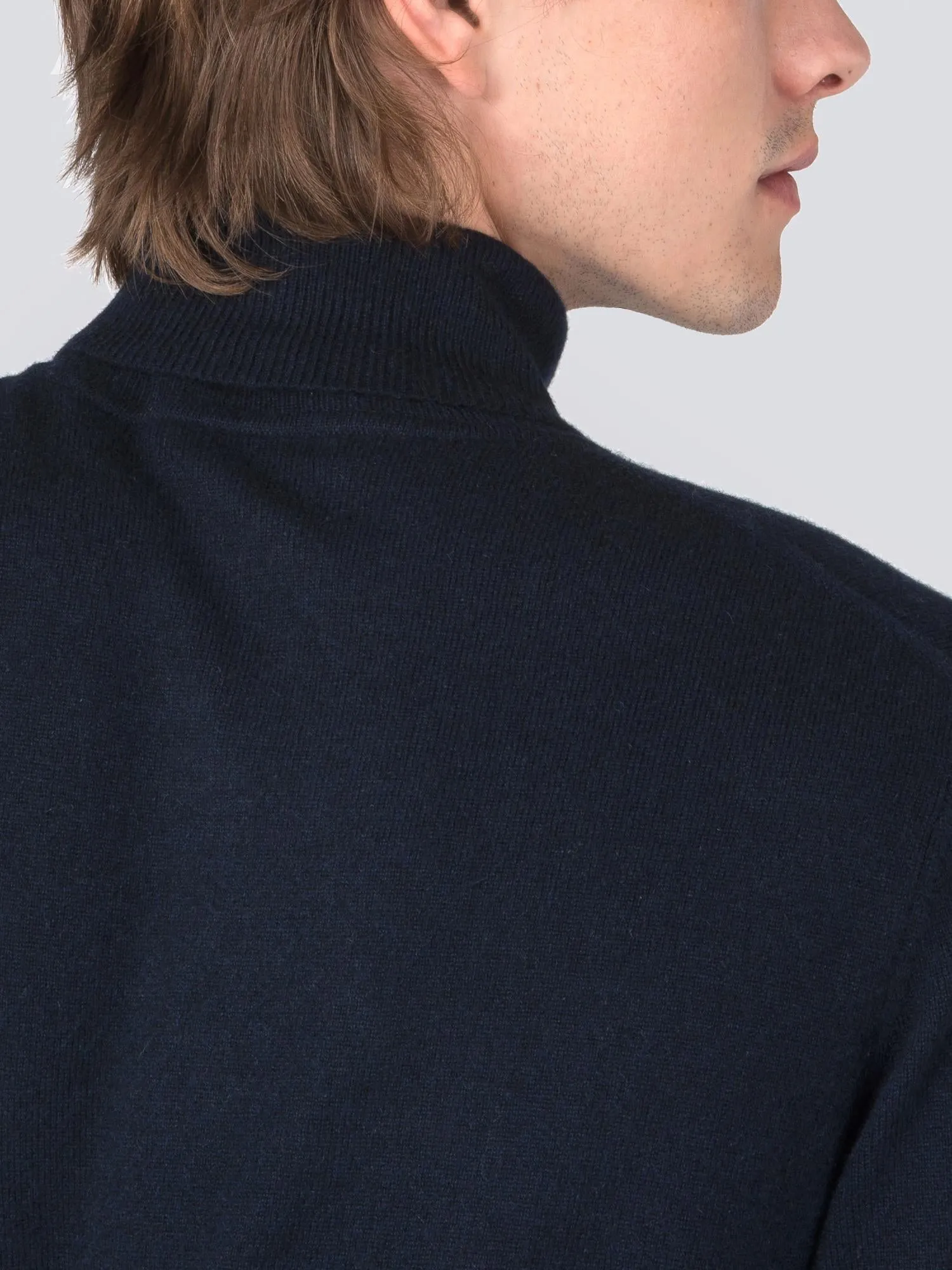 Men Turtleneck Sweater_Dark Navy