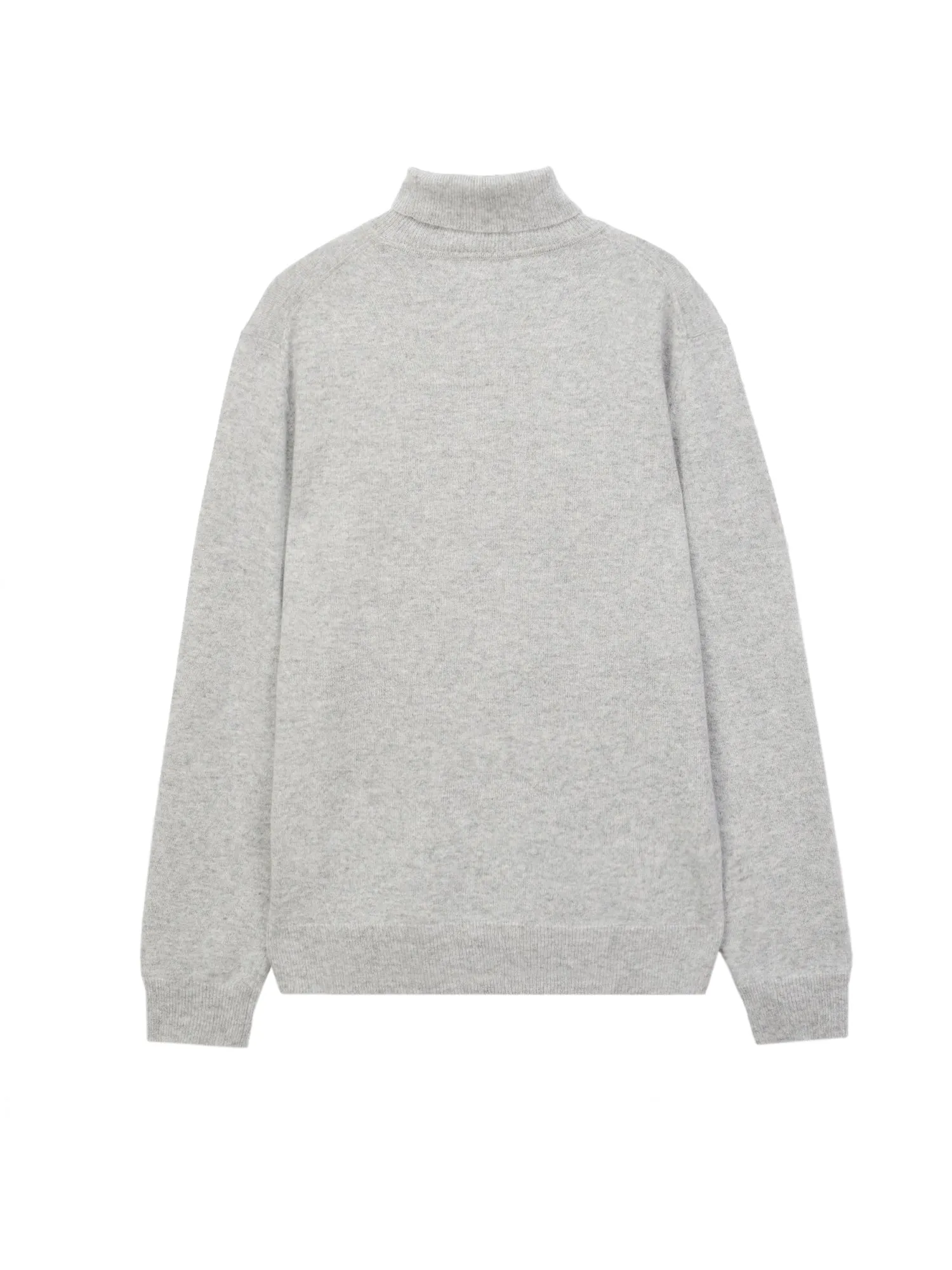 Men Turtleneck Sweater_Light Grey