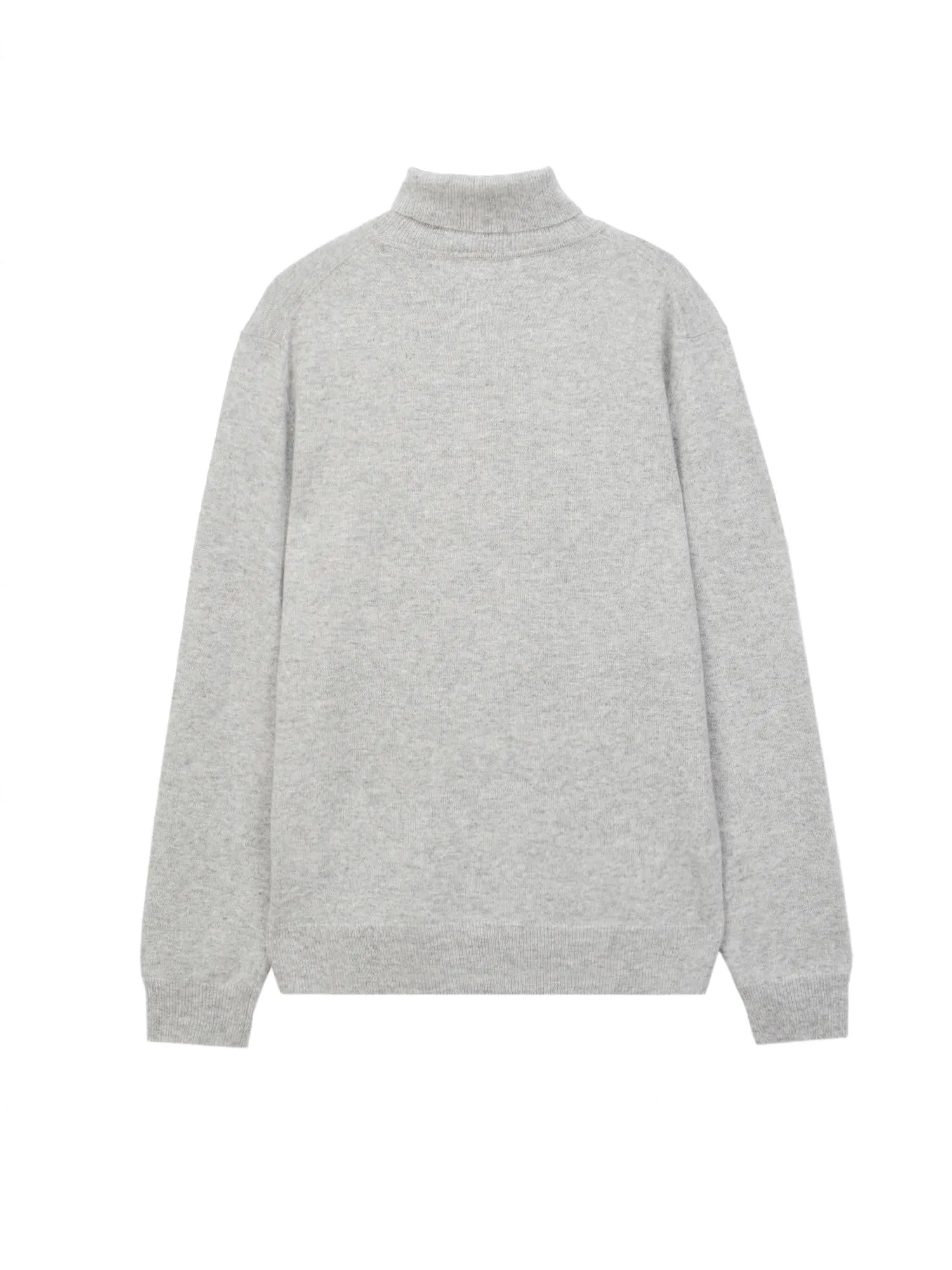 Men Turtleneck Sweater_Light Grey