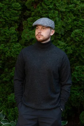 Men's Cashmere Sweater: Turtleneck Charcoal