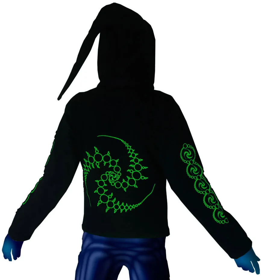 Morph Jacket Pixie Hood : Lime Triskelion