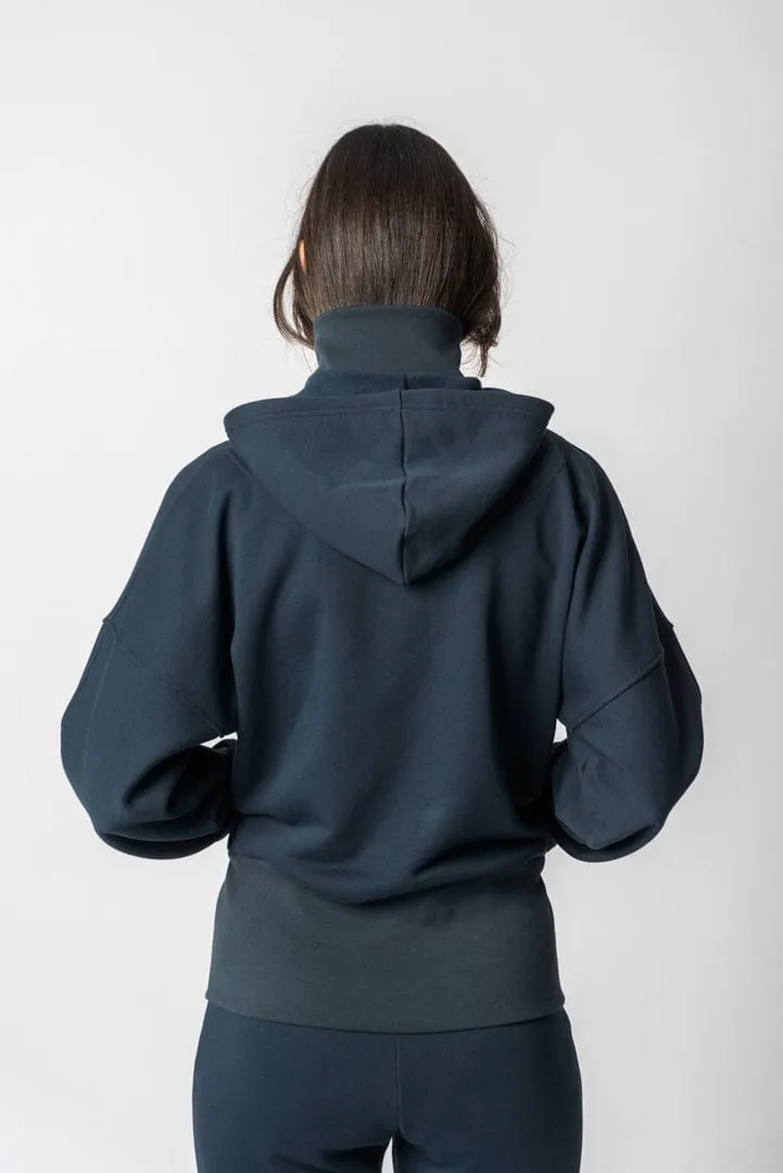 Organic Cotton Hoodie Jacket | Navy