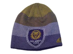 Orlando City SC Adidas Patterned Team Color Acrylic Knit Skull Beanie Hat Cap