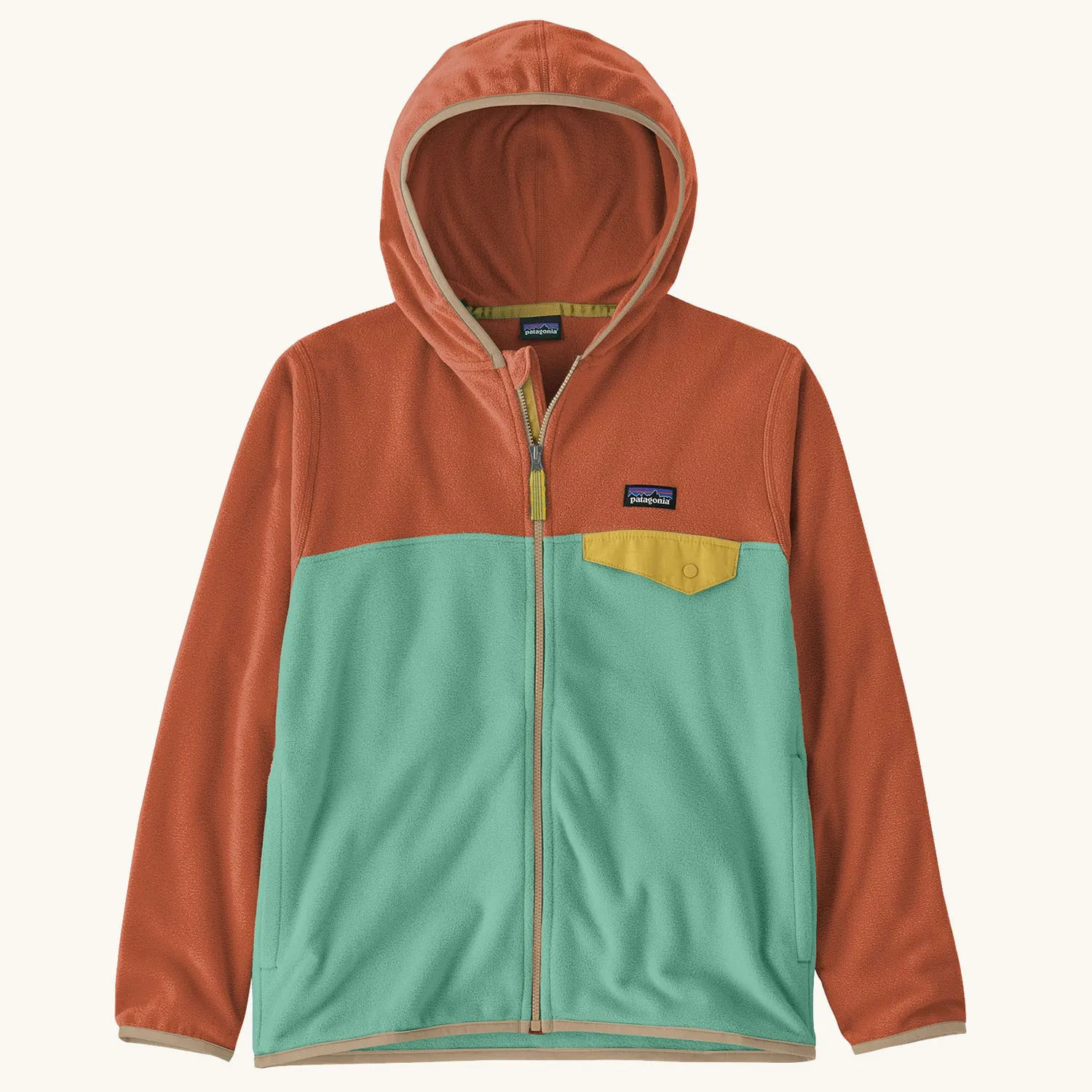 Patagonia Kids Micro-D Hooded Fleece Jacket - Early Teal